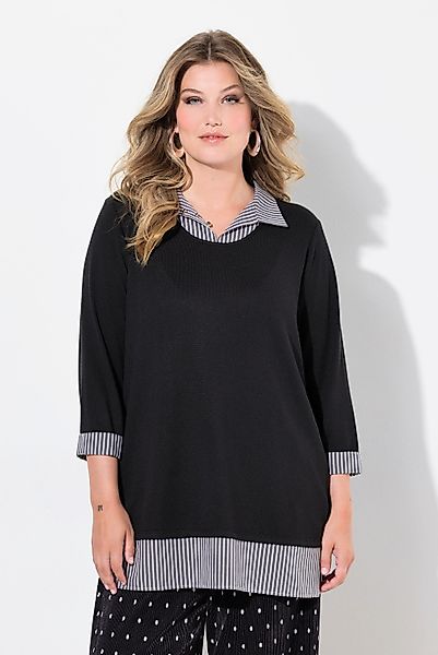 MIAMODA Strickpullover 2-in-1-Pullover Lagen-Look 3/4-Ärmel günstig online kaufen