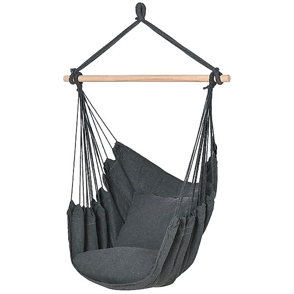 Outsunny Outdoor Hängesessel Hängematte Schaukelstuhl mit 2 Kissen, Innen u günstig online kaufen