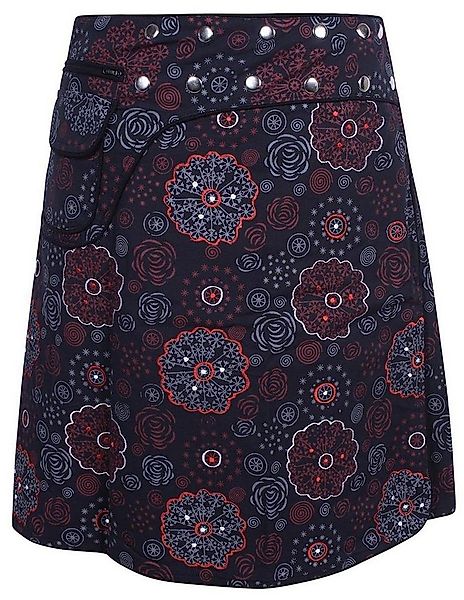 Vishes Wickelrock Rock Wickeln Druckknöpfe Sidebag Blumen bedruckt Elfen, G günstig online kaufen