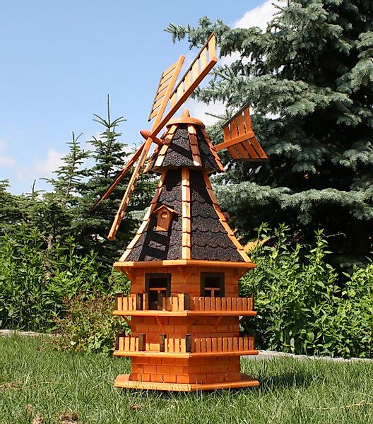 Holzdekoladen Deko-Windrad XXL Holzwindmühle 1,50 m günstig online kaufen
