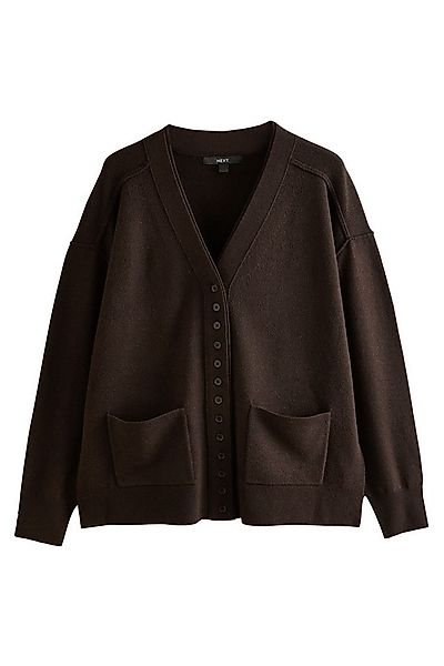 Next Strickjacke Superweiche Strickjacke mit V-Ausschnitt +Taschen (1-tlg) günstig online kaufen