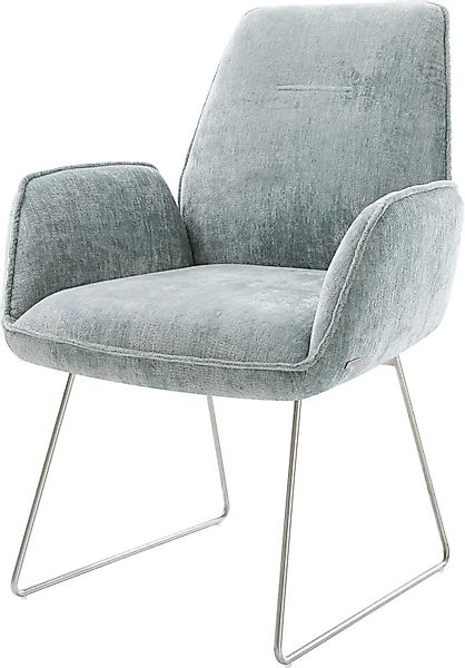 DELIFE Polsterstuhl Zoa-Flex, Kufengestell Edelstahl Chenille günstig online kaufen