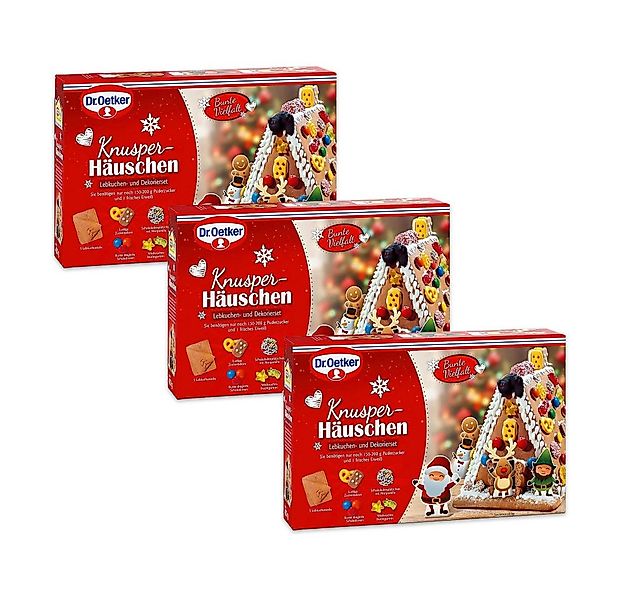 Dr. Oetker Küchenhelfer Weihnachtsfigur Dr. Oetker Knusper-Häuschen 3er Set günstig online kaufen