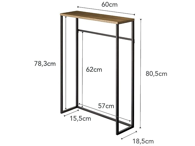 Yamazaki Konsolentisch "Tower" 60cm breit platzsparend, günstig online kaufen