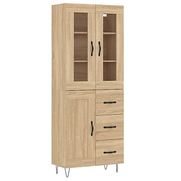 vidaXL Highboard Sonoma-Eiche 69,5x34x180 cm Holzwerkstoff 3198692 günstig online kaufen