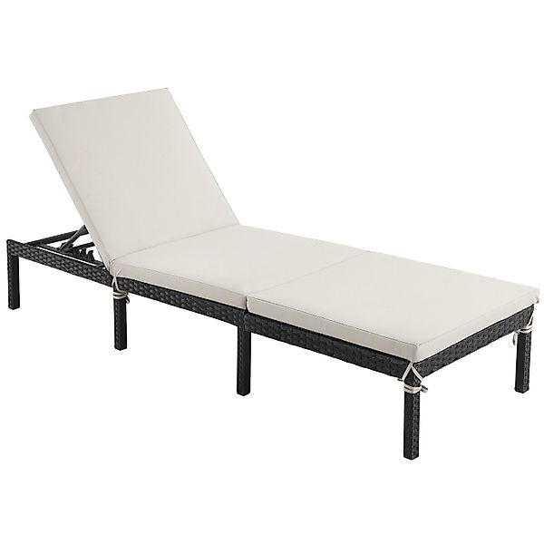 SONGMICS Gartenliege, Liegestuhl,5cm dicker Auflage,59x198x28cm,verstellbar günstig online kaufen