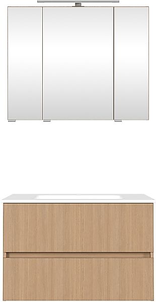 welltime Badmöbel-Set "EIXO, Set aus Spiegelschrank und Waschtisch inkl. Be günstig online kaufen