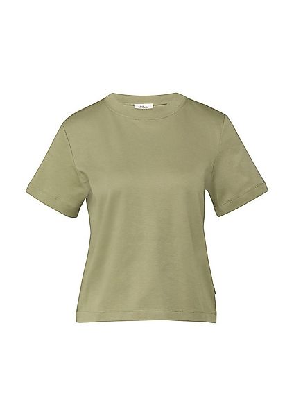 s.Oliver Kurzarmshirt T-Shirt Verkürztes T-Shirt aus Interlockjersey günstig online kaufen