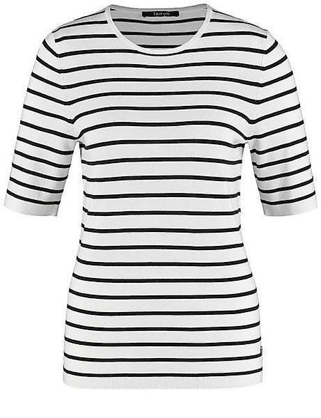 Taifun Strickpullover – gestreiftes Basic Kurzarmshirt mit Rundhalsausschni günstig online kaufen