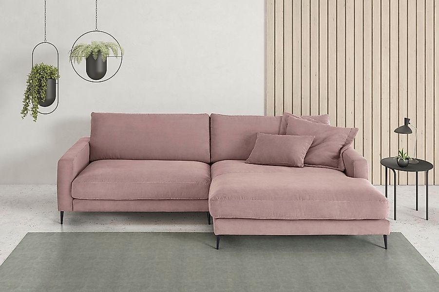 Home affaire Ecksofa "Downtown, B/T/H: 272/190/84 cm L-Form" weicher Sitzko günstig online kaufen
