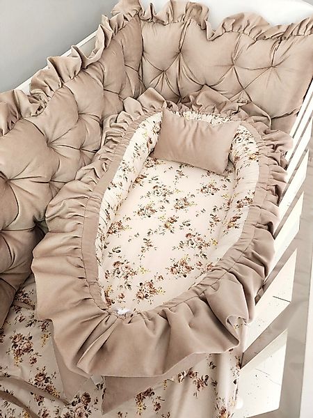 Baby Fancyroom Bettnestchen Samt Bettumrandung Nestchen Volant Kantenschutz günstig online kaufen