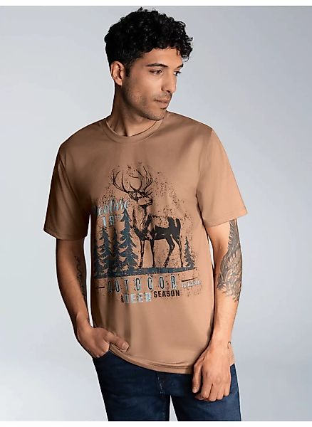 Trigema T-Shirt "TRIGEMA T-Shirt mit großem Hirsch-Printmotiv" günstig online kaufen