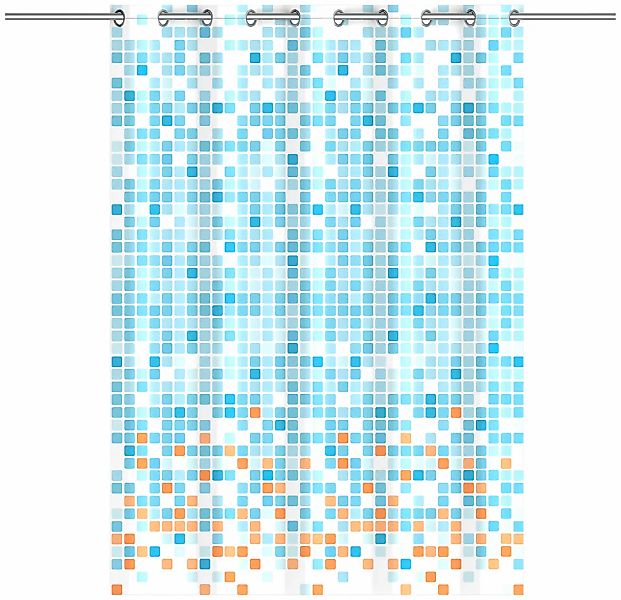 Eisl Duschvorhang Mosaik GRAU Breite 180 günstig online kaufen