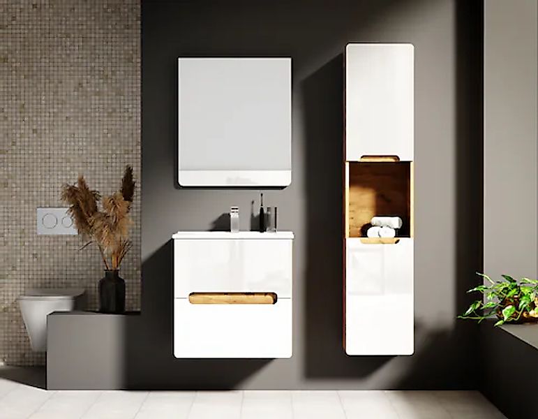 welltime Waschtisch »Lupo«, Badschrank mit Waschbecken,Soft Close,in versch günstig online kaufen