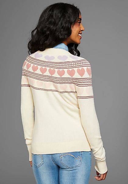 KangaROOS Norwegerpullover, mit Herzen günstig online kaufen