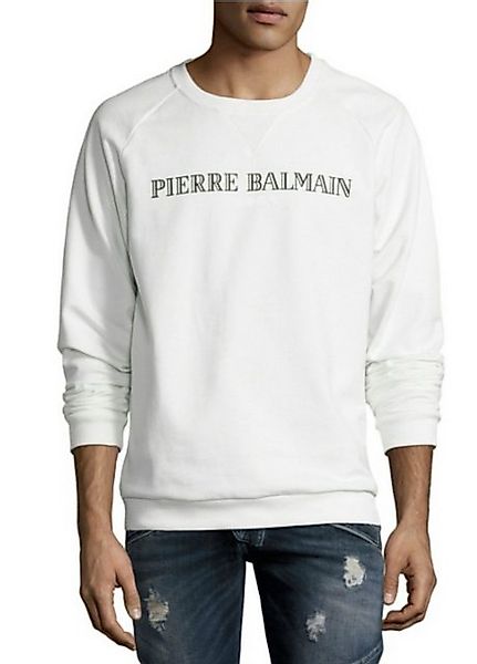 Balmain Paris Sweatshirt Pierre Balmain Pullover Gerippten Kragen mit elast günstig online kaufen