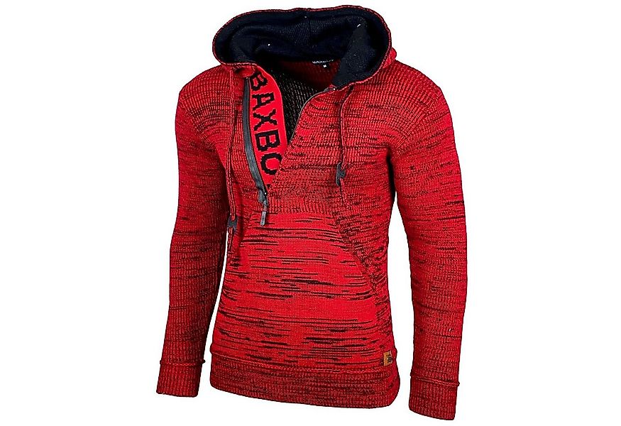 Baxboy Strickpullover Herren Winter Kapuzenpullover Kapuzenjacke mit Reißve günstig online kaufen