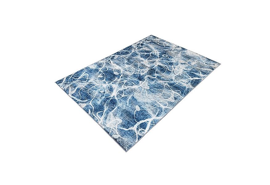 riess-ambiente Designteppich OCEAN 230x160cm blau weiß · Kurzflor-Teppich i günstig online kaufen