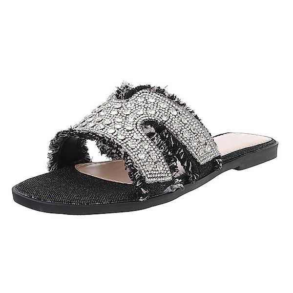 Ital-Design Funkelnde Sommer-Sandalen mit Fransen für günstig online kaufen