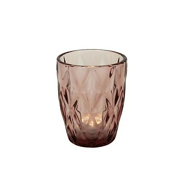 Wasserglas, Raute rosa günstig online kaufen