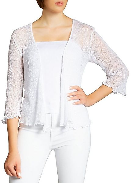 Caspar Strickjacke STJ022 angenehm leichter Damen Sommer Bolero mit 3/4 Arm günstig online kaufen