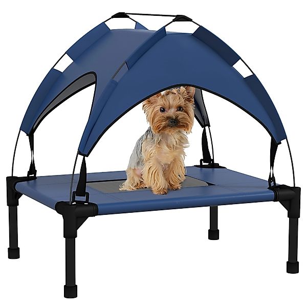 PawHut Erhöhtes Hundebett Oxford Taftstoff Blau 61L x 46B x 63H cm günstig online kaufen