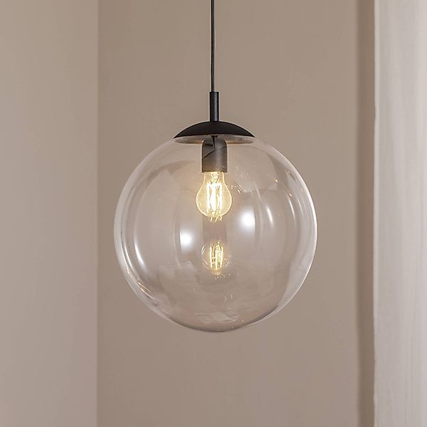 Hängeleuchte Esme, Ø 35 cm, transparent, Glas, Kugel, E27 günstig online kaufen