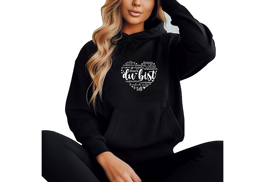 Banco Hoodie Damen Hoodie Heart Herz Kapuzenpullover Winter Streetwear günstig online kaufen