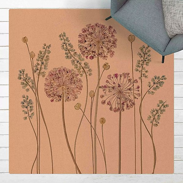 Kork-Teppich Allium Illustration günstig online kaufen
