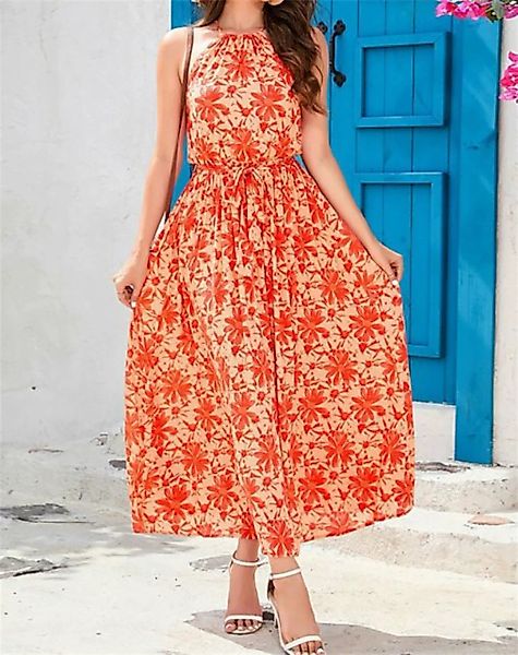 AFAZ New Trading UG Sommerrock Langes Neckholder-Kleid mit Trägern und weit günstig online kaufen