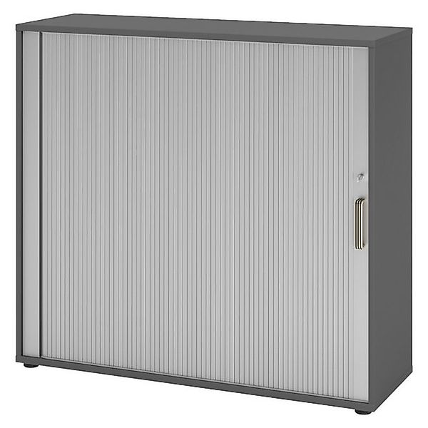 bümö Aktenschrank Rollladenschrank office - 3 Ordnerhöhen Dekor: Graphit/Si günstig online kaufen