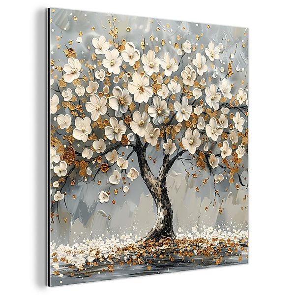 MuchoWow Metallbild Baum - Gold - günstig online kaufen