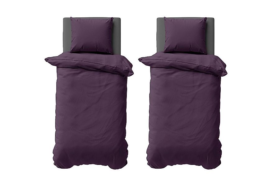 Visaggio Bettwäsche Mikrofaser Uni 135x200 155x220 200x200 Einfarbig Allerg günstig online kaufen