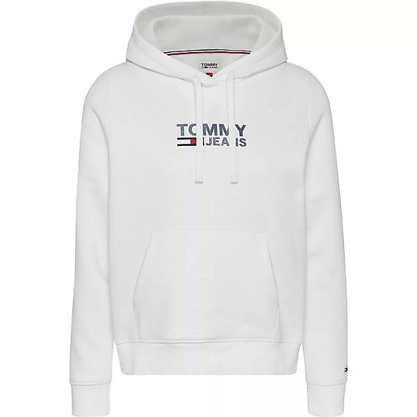 Tommy Jeans Slim Metal Corp Logo Kapuzenpullover L White günstig online kaufen