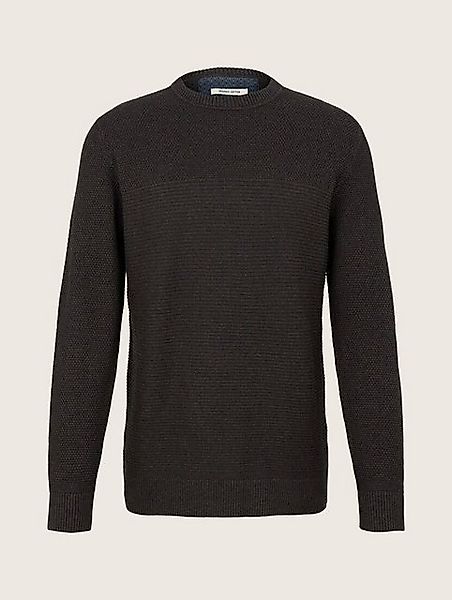 TOM TAILOR Sweatshirt Basic Structured Knit Pullover (1-tlg) günstig online kaufen