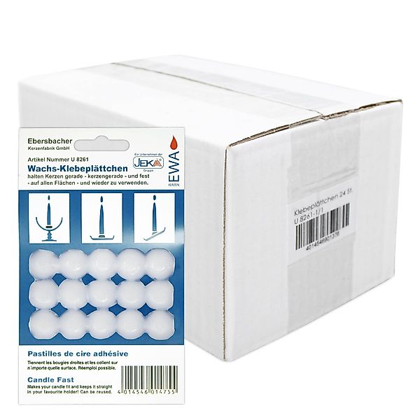 DistrEbution Klebepad Wachs Klebeplättchen, x15 pro günstig online kaufen