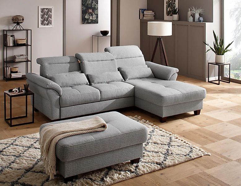 Home affaire Ecksofa "Solvei L-Form", mit Recamierenabschluß und Sitztiefen günstig online kaufen