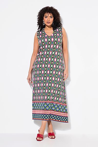 Ulla Popken Maxikleid Maxikleid A-Linie V-Ausschnitt günstig online kaufen