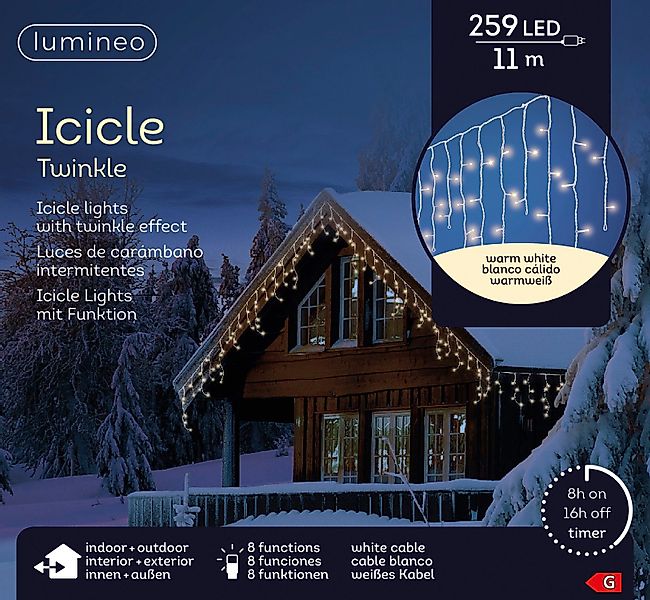 Lumineo Lichtervorhang Lumineo Lichtervorhang ICICLE TWINKLE günstig online kaufen