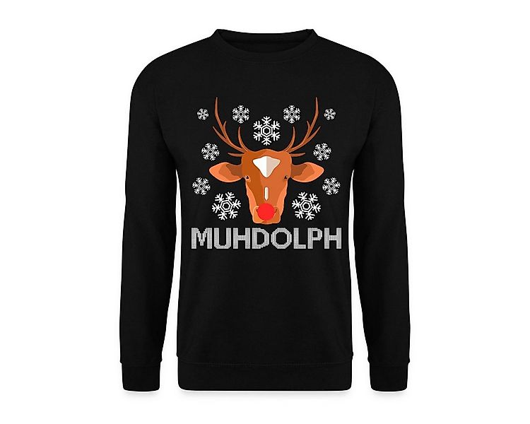 Spreadshirt Sweatshirt Muhdolph Rentier Ugly Christmas Unisex Pullover (1-t günstig online kaufen