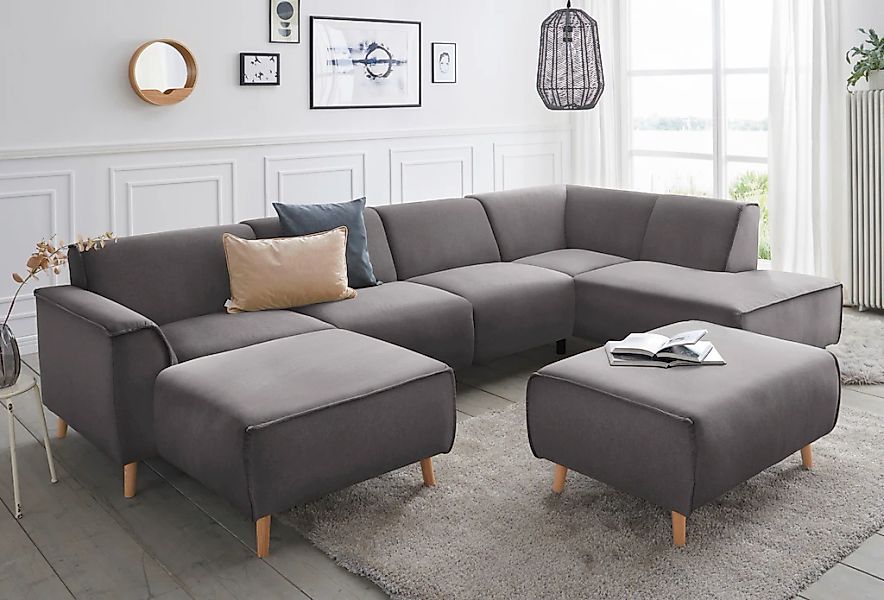 andas Wohnlandschaft "Janek Scandic Design, elegant und zeitlos U-Form", mi günstig online kaufen