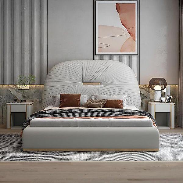 Xlmoebel Bett Dreiteiliges Möbel-Set für das Schlafzimmer im Design-Stil - günstig online kaufen