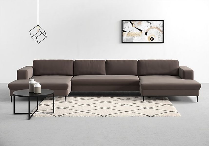 DOMO collection Wohnlandschaft »Modica U-Form aktuelles, kubisches Design m günstig online kaufen