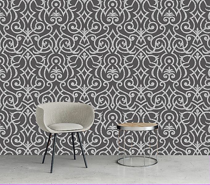 queence Vinyltapete »Janis«, bedruckt-Motiv-gemustert-3D-Optik-gepunktet, 9 günstig online kaufen