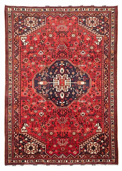 morgenland Wollteppich »Hosseinabad Medaillon Rosso chiaro 122 x 81 cm«, re günstig online kaufen