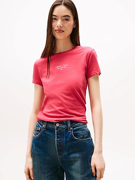 Tommy Jeans Kurzarmshirt "TJW SLIM ESS LOGO 1 TEE EXT" günstig online kaufen
