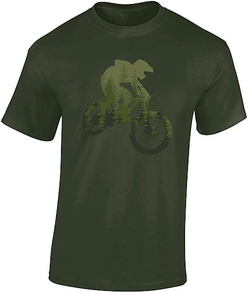 Baddery Print-Shirt Fahrrad T-Shirt: "Forest Ride" - MTB Mountainbike Shirt günstig online kaufen
