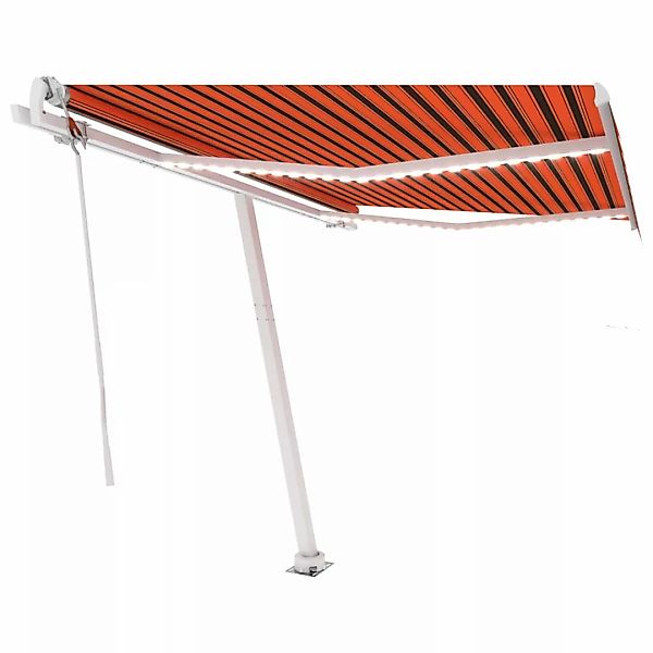 Automatische Markise Mit Led Windsensor 350x250 Cm Orange/braun günstig online kaufen