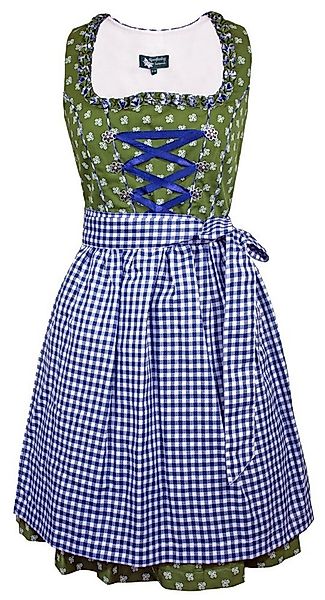 Maddox Dirndl 'Achensee' Traditionell, Olive Kobalt 55 cm günstig online kaufen