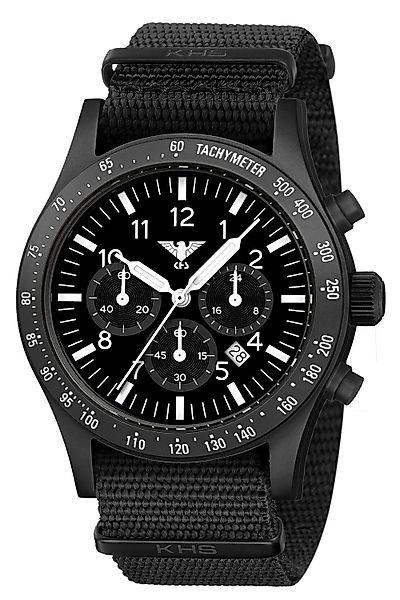 KHS Quarzuhr Platoon Solar Natoband Schwarz günstig online kaufen
